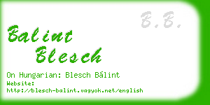 balint blesch business card